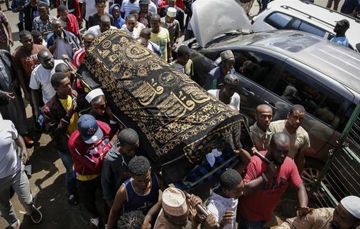 The body of 13-year-old Yasin Hussein Moyo who was killed by police