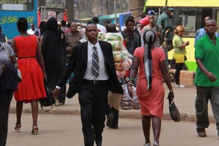 File Image of KENYANS-WALKING on the streets of Nairobi (Courtesy)