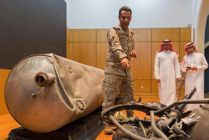 Saudi air defences intercepted ballistic missiles late on March 28, leaving at least two civilians wounded in the capital that is under curfew to curb the spread of the coronavirus