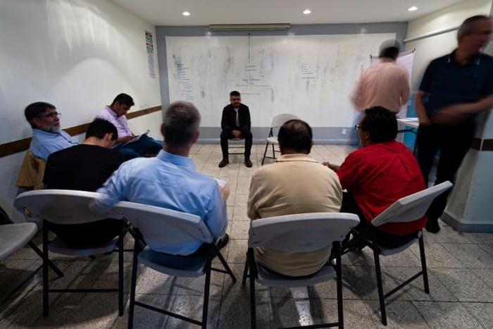 Participants of the support group meet to reflect on how machismo is deeply entrenched in Mexican society