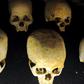 Skulls of victims at the Genocide Memorial in the Rwandan capital Kigali