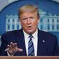 US President Donald Trump during his daily briefing on the novel coronavirus, COVID-19, on April 21, 2020