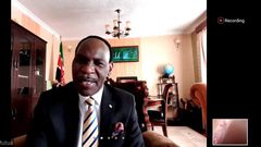 KFCB CEO Ezekiel Mutua during a recent virtual meeting. Dr Mutua has attributed 4,000 teen pregnancies in Machakos county to vulgar vernacular music