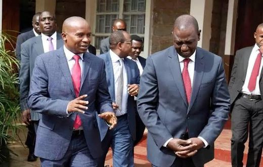 File Image of Senator Kindiki with DP William Ruto.