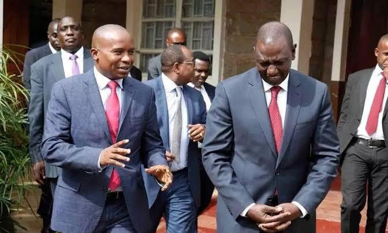 File Image of Senator Kindiki with DP William Ruto.