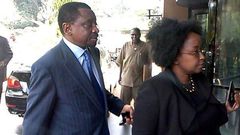 James Orengo (left) with his wife and personal lawyer Betty Murungi
