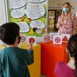 An elementary school in Pardes Hanna-Karkur in central Israel on May 3, 2020, after authorities began allowing younger students to return to class after seven weeks of COVID-19 confinement measures.