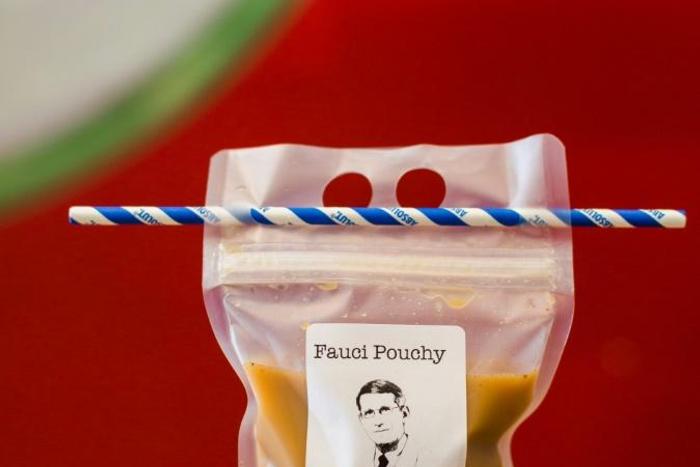 The "Fauci Pouchy" cocktail is one of the offerings at Washington speakeasy Capo -- it's being sold for takeout during the virus lockdown