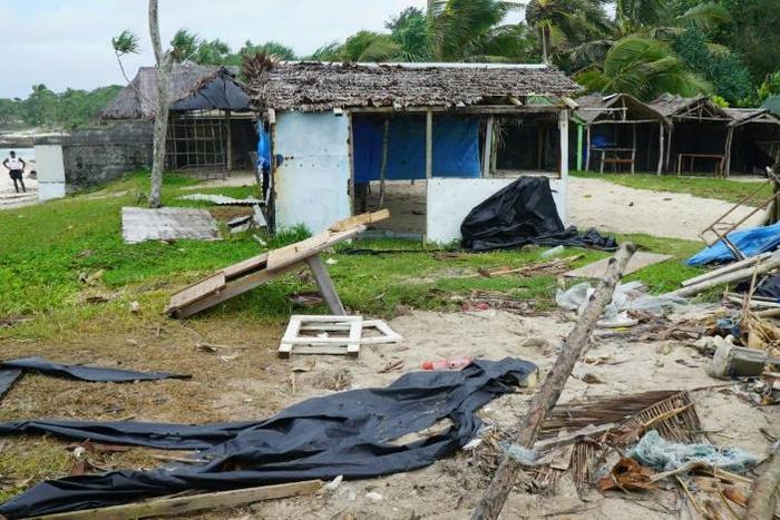 Damage caused by Harold near Vanuatu's capital Port Vila is shown on April 7. The storm is now moving towards Fiji