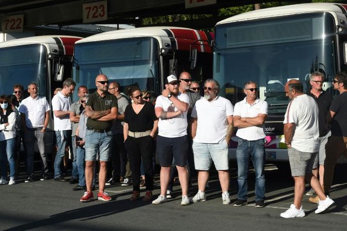 Many bus drivers in Bayonne, France, have refused to work since the vicious attack on a colleague last Sunday.