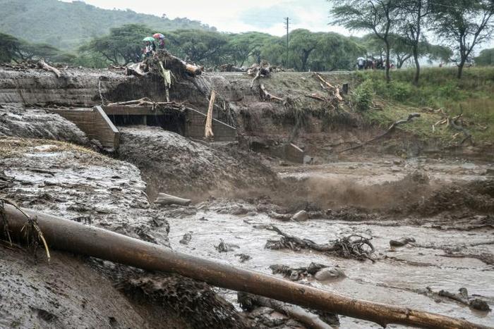 Flooding in Kenya late last year. Similarly deadly rainfall has returned, killing 194 people, the government says