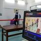 School rules: students must stay a metre apart and walk past thermal scanners as they arrive