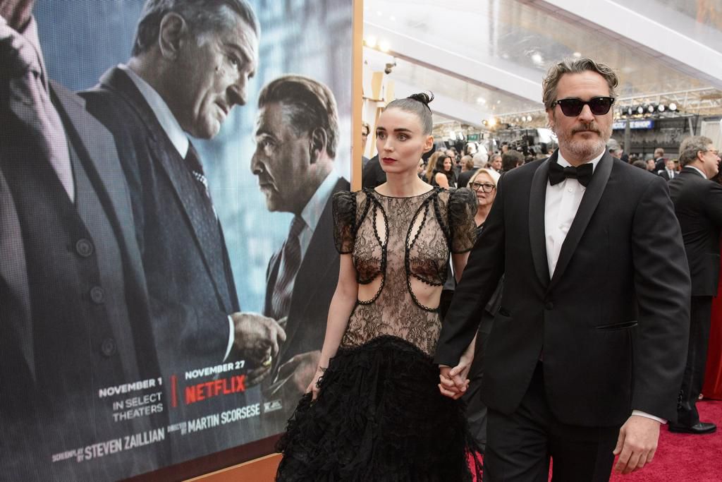 Mara and Phoenix attend the Academy Awards at the Dolby Theatre on February 09, 2020 in Hollywood, California.