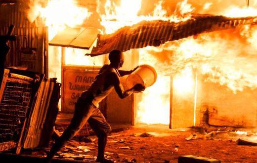 Fire razes down pangani shopping centre