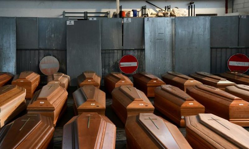The endless flood of victims forced the city of Bergamo at Italy's northern epicentre of the pandemic to send still more bodies to less burdened crematoriums