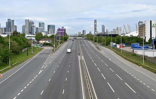 Some normally crammed roads have been deserted during the UK lockdown