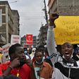 Protest: Residents of Mathare demonstrate against police violence