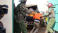 Kenyan police during a past arrest.