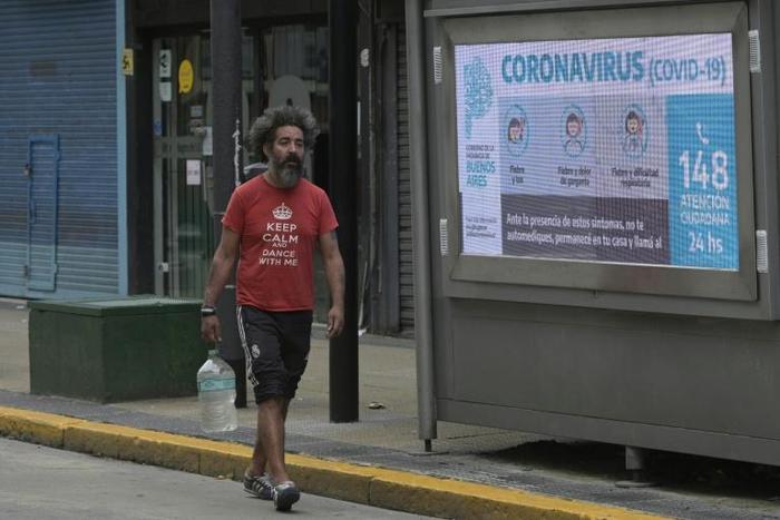 Buenos Aires homeless man Richard Marcelo says 'what we are afraid of is hunger, everything else including the coronavirus, no." 