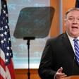 US Secretary of State Mike Pompeo speaks to reporters at the State Department