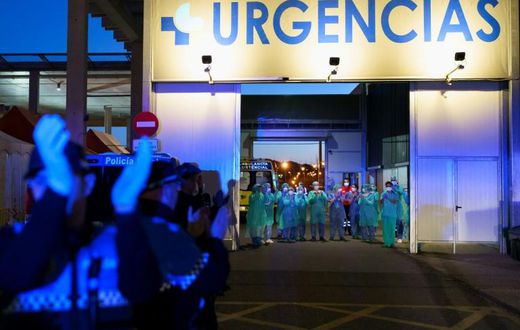 Many medical staff in Spain are close to breaking point because large numbers of them have fallen sick