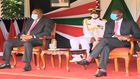 President Uhuru Kenyatta and Deputy President William Ruto during the 57th Madaraka Day Celebrations at State House.