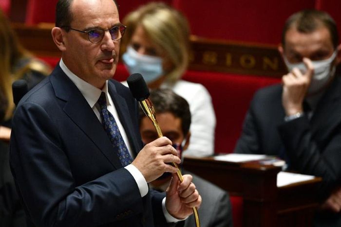 New man: Prime Minister Jean Castex, pictured during questions in parliament on Wednesday