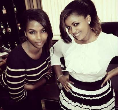 Tecra Muigai with her sister Anerlisa