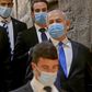 Israeli Prime Minister Benjamin Netanyahu arrives at the parliament building for the swearing-in of his new government last month