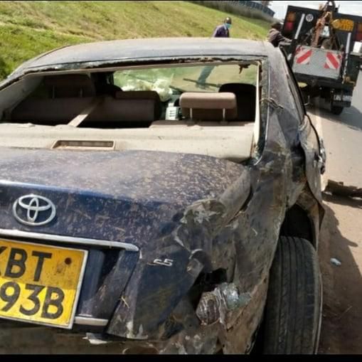 Radio Maisha Presenter Clemmo survives grisly Road accident with Family (Photos)