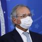 Brazil's Economy Minister Paulo Guedes -- seen here in March 2020 -- has warned of a possible "economic collapse" because of stay-at-home measures designed to curb the spread of the novel coronavirus