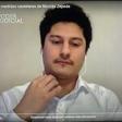 An image grab shows Nicolas Zepeda attending a virtual court on his extradition case in Santiago, on May 27, 2020