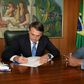 Carlos Alberto Decotelli (R, pictured June 26, 2020 in a handout picture released by Brazilian Presidency press office) had claimed several academic credentials that were vaunted by President Jair Bolsonaro but are accused to be false