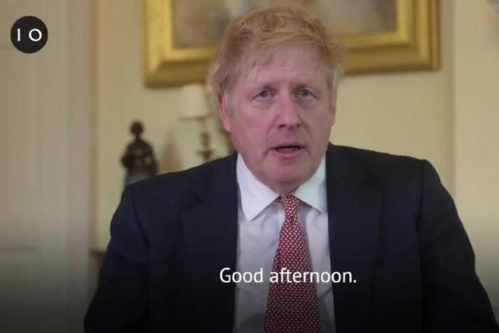 British Prime minister Boris Johnson speaks for the first time after leaving hospital