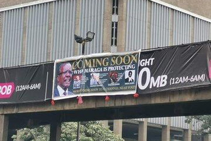 Banners threatening to expose Maraga erected on various roads