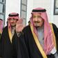 Saudi King Salman bin Abdulaziz (R), Crown Prince Mohammed bin Nayef (C) and deputy Crown Prince Mohammed bin Salman, pictured in late 2016