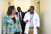 Health PS Susan Mochache with KNH CEO Dr Evanson Kamuri. Only staff, authorized personnel and visitors to access KNH - CEO Dr Kamuri announces
