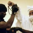 Former Chadian dictator Hissene Habre (C, pictured being escorted to court in 2015) has been granted two months' leave from prison as his jail is being used for new detainees in coronavirus quarantine