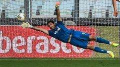 Buffon could not quite stretch enough to keep out Belotti's penalty