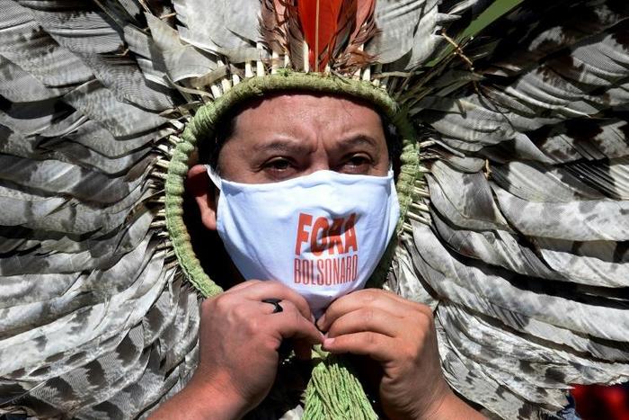 Brazilian indigenous leaders have protested against President Jair Bolsonaro over the corovavirus pandemic
