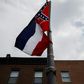The criss-crossed diagonal star pattern was used by southern troops during the 1861-1865 American Civil War and for many it remains a symbol of the country's legacy of slavery and racism