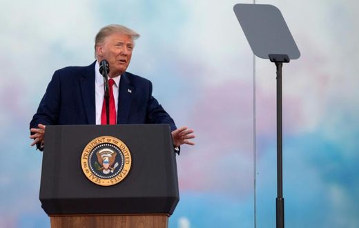 US President Donald Trump described his idea for a national park of "American heroes" while speaking on July 4, 2020, in the White House garden