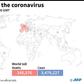 World map showing official number of coronavirus deaths per country, as of May 3 at 1900 GMT