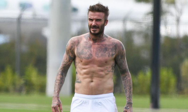 Ripped David Beckham Played Soccer in Miami