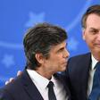 Brazilian Health Minister Nelson Teich (left, with President Jair Bolsonaro) joined the cabinet on April 17, 2020