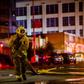 Crews had entered the building to battle what was initially thought to be a minor blaze