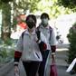 Students in their final year of junior high started classes again on Monday in Beijing