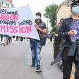 IMAGES Demonstrators in Dijon ask for the resignation of the prefect of the Côte d'Or department, after recent tensions in the city, which began with a punitive expedition by members of the Chechen community against Dijonians of North African origin. T...