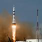 A Russian cargo capsule carrying essential supplies has docked with the International Space Station (ISS) after blasting off from the Baikonur Cosmodrome in Kazakhstan, pictured