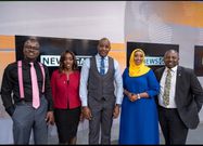 The News Gang. Joe Ageyo, Yvonne Okwara, Linus Kaikai, Jamila Mohamed and Francis Gachuri